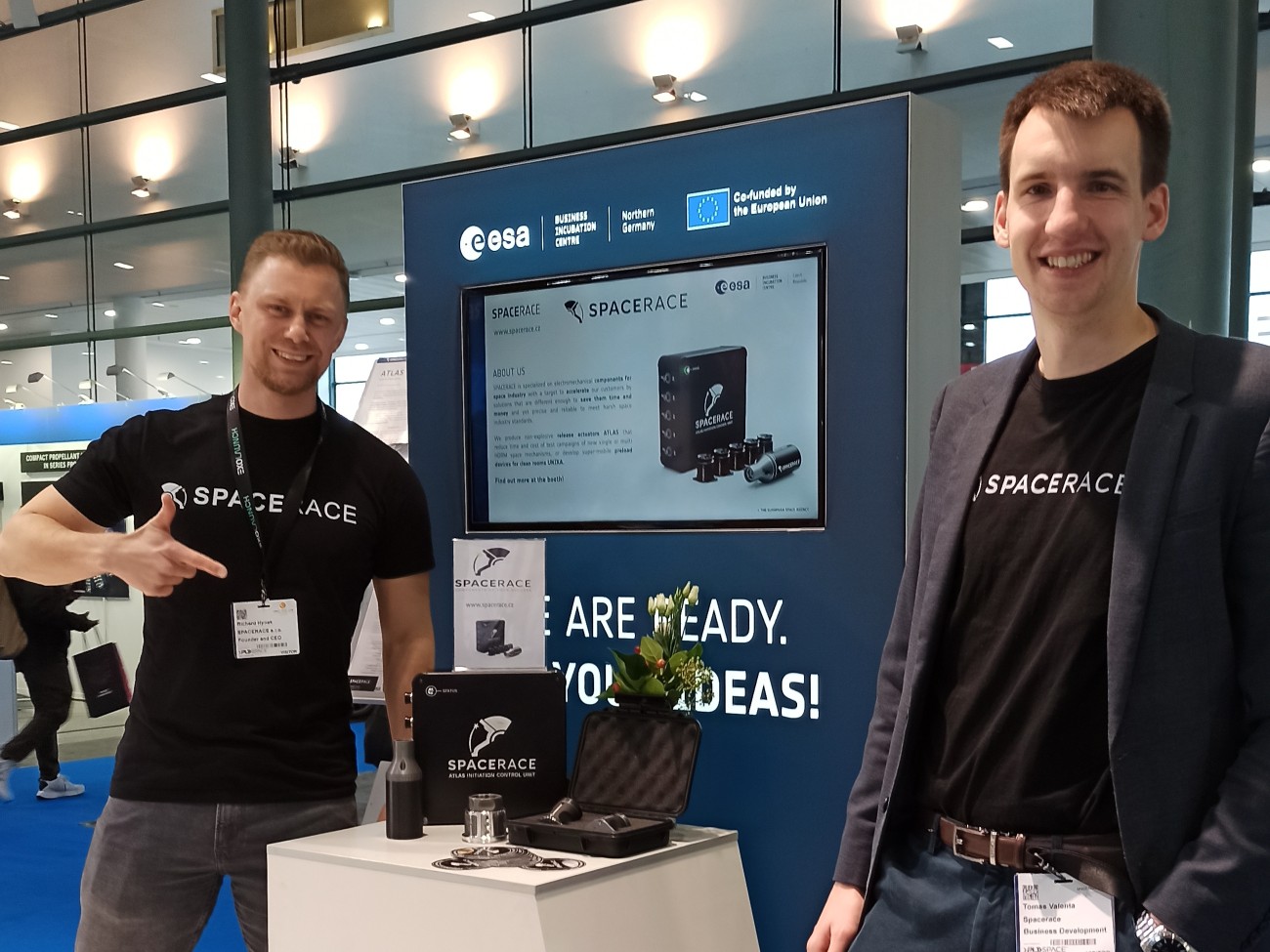 SPACERACE presenting ATLAS hold down and release actuators at Space Tech Expo Europe 2023